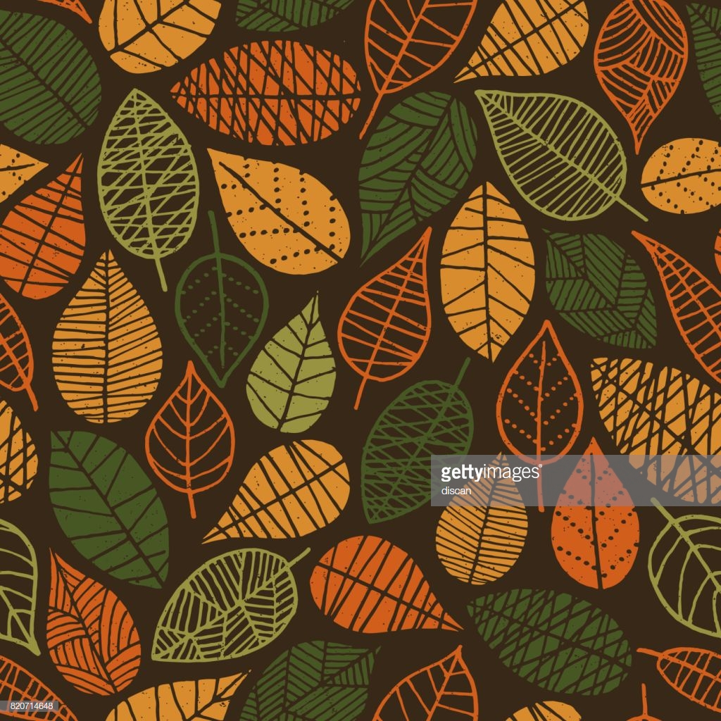 Autumn Leaves seamless pattern