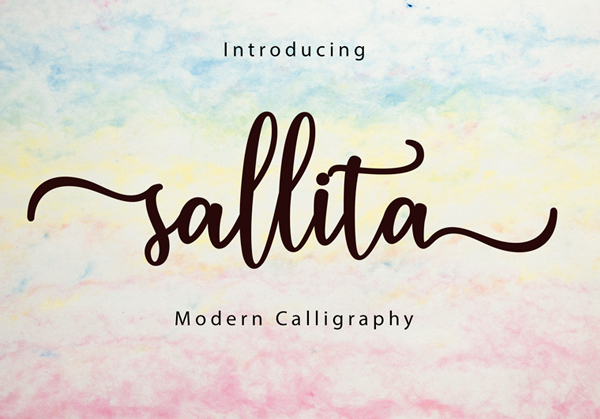 Sallita Calligraphy free fonts
