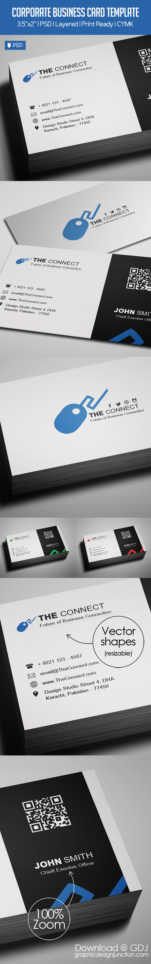 business card photoshop template free download