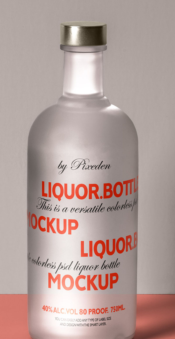 Free Psd Liquor Bottle Mockup Template