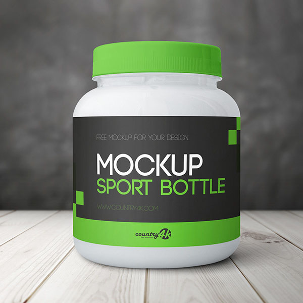 Free Sport Bottle PSD MockUp