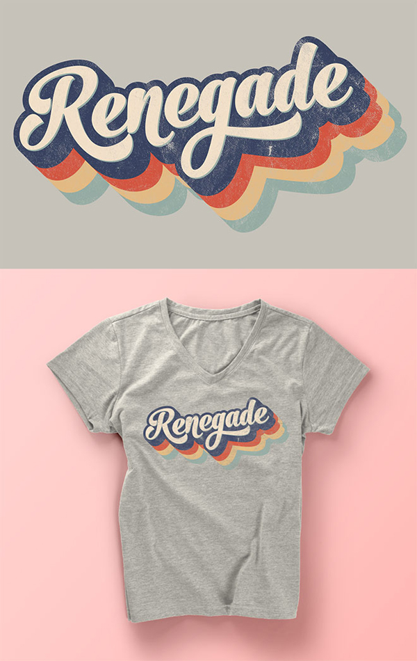 How To Create a Retro 70s Style Striped Logo Type Effect