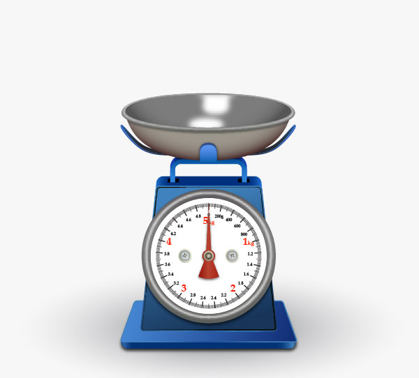 Learn to create a Realistic Kitchen Scale in Adobe Illustrator