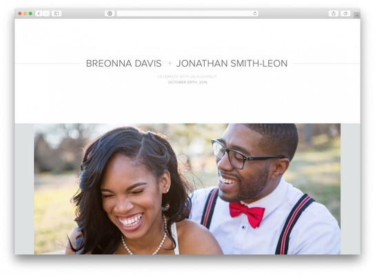 wedding websites about us examples