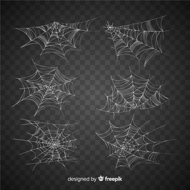 collection of halloween cobweb vector images