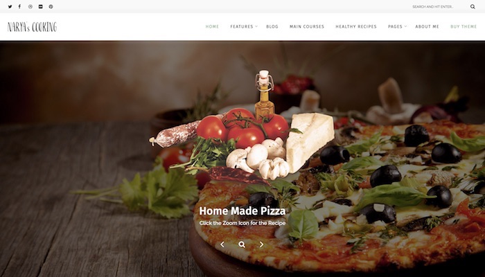 Responsive Food Blog WordPress Themes