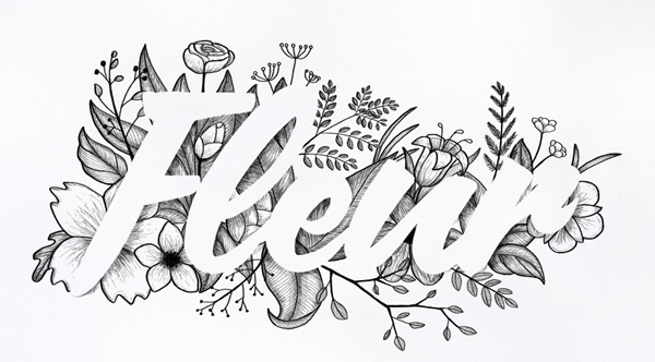 How to Create Floral Typography With Ink