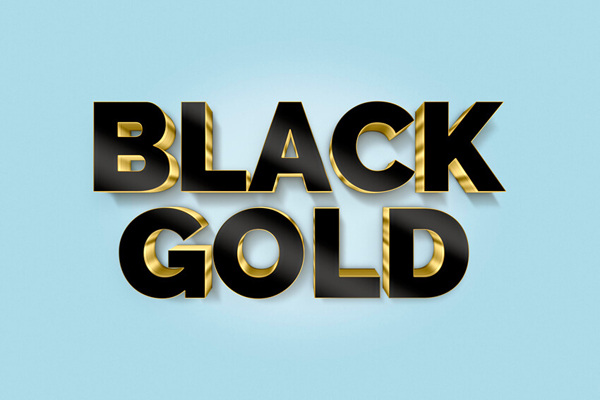 How to Create a 3D Black and Gold Text and Logo Mockup