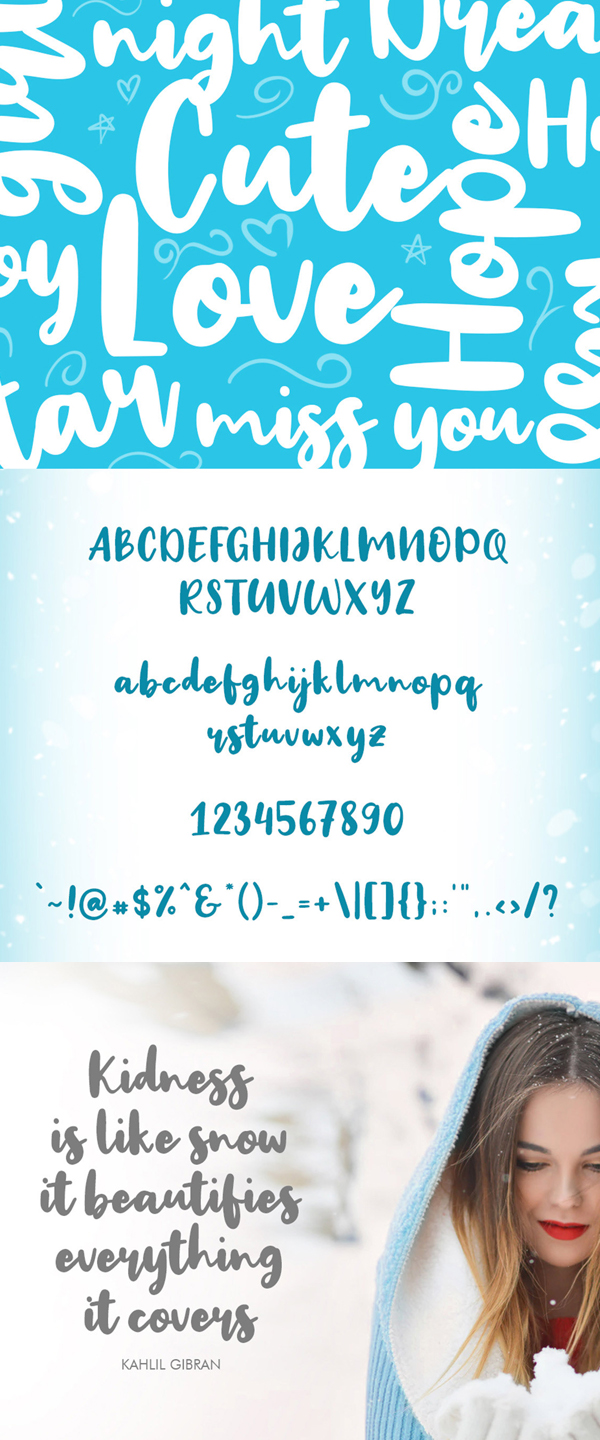 Big Snow Font Letters