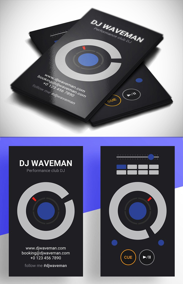 Digital DJ Business Card Template