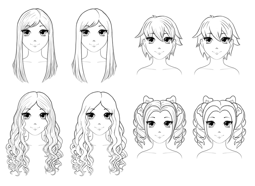 How To Draw Anime Hair Female 5834