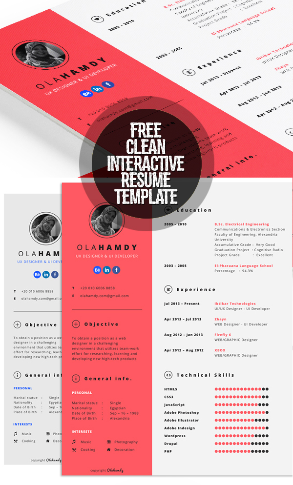 50 Free Resume Templates: Best Of 2018 -  44