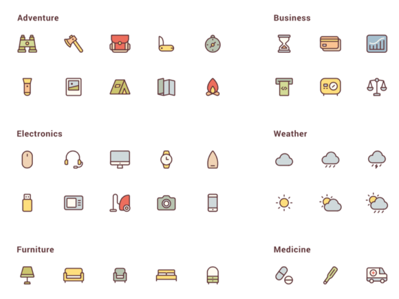 Download A free set of 150 vector icons - iDevie