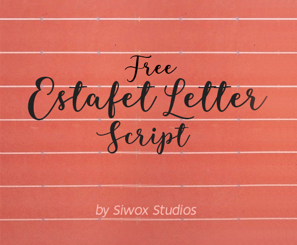 Free Estafet Letter Script Font
