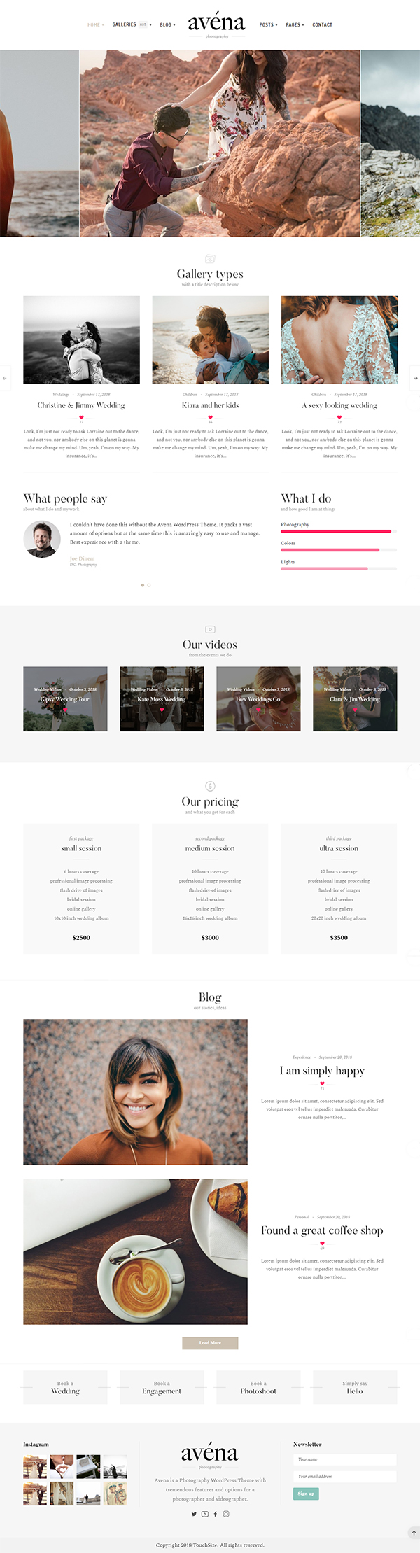 Avena - Photography WordPress for Professionals