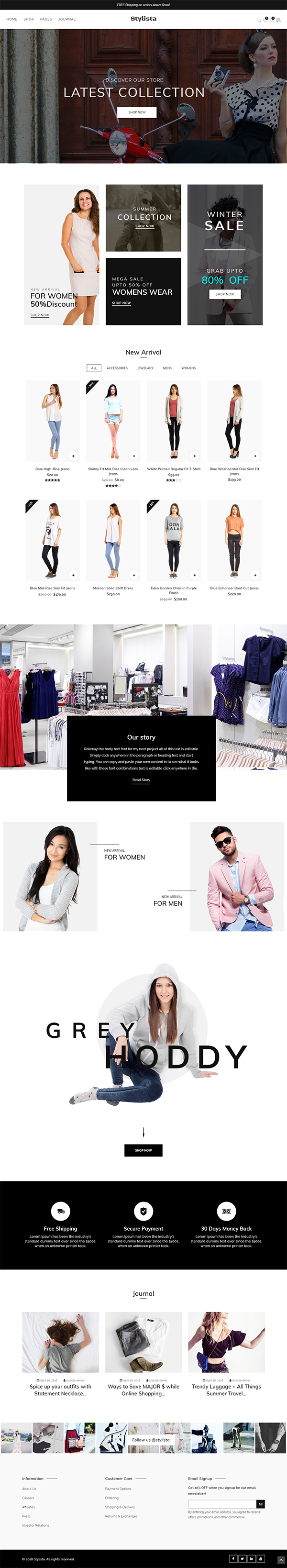Stylista - Responsive Fashion WooCommerce WordPress Theme