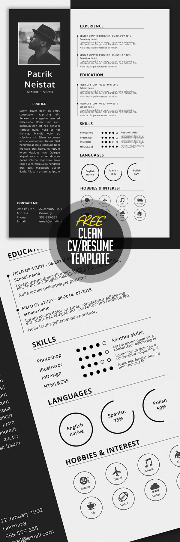 50 Free Resume Templates: Best Of 2018 -  49