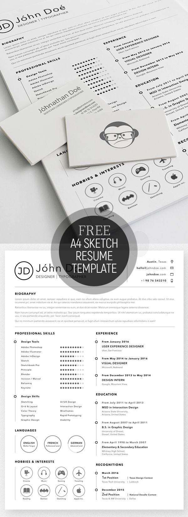 50 Free Resume Templates: Best Of 2018 -  47