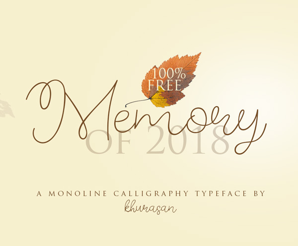 Freebies for 2019: Free Font 'Memory of 2018'