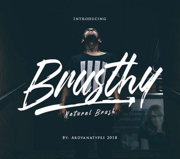 Freebies for 2019: Free Naturral Brush Font 'Brusthy'