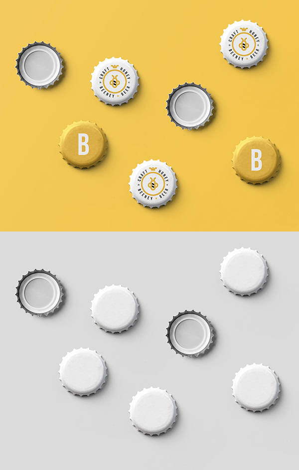 Freebies for 2019: Free Glass Bottle Cap Mockups