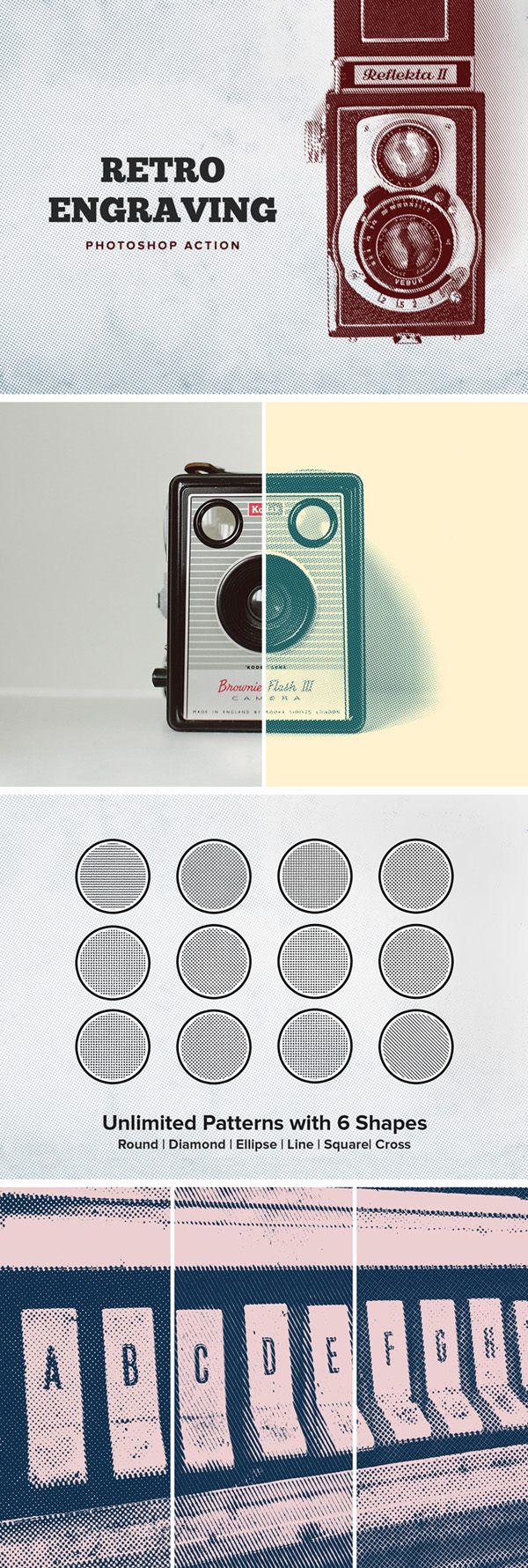 Freebies for 2019: Free Retro Engraving Photoshop Action