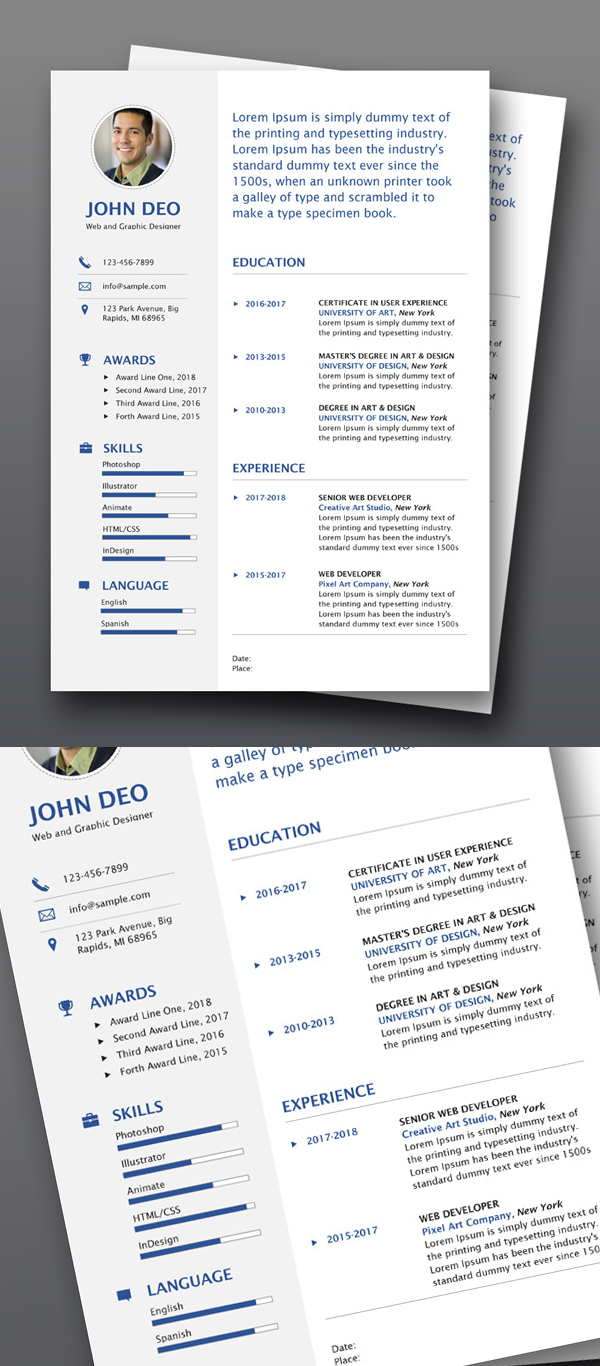 50 Free Resume Templates: Best Of 2018 -  27