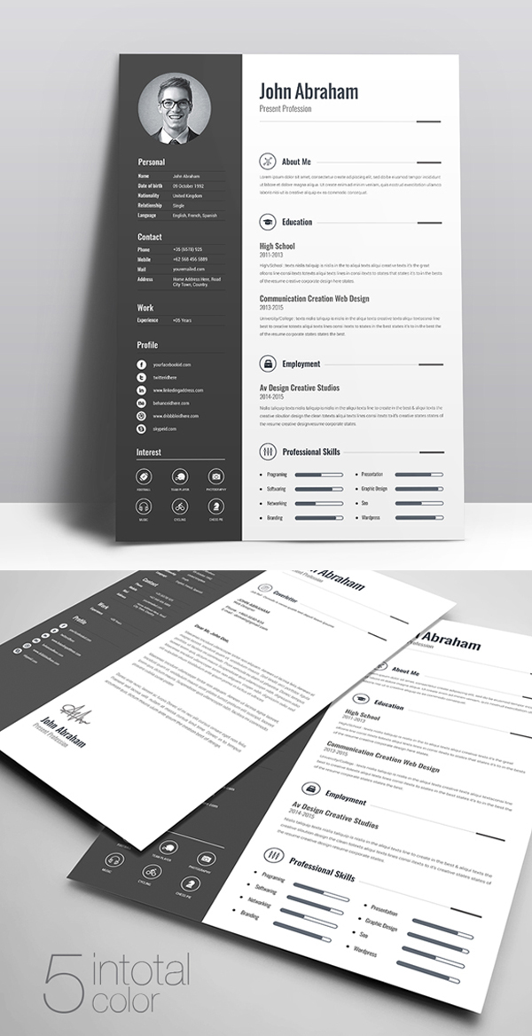 50 Free Resume Templates: Best Of 2018 -  2