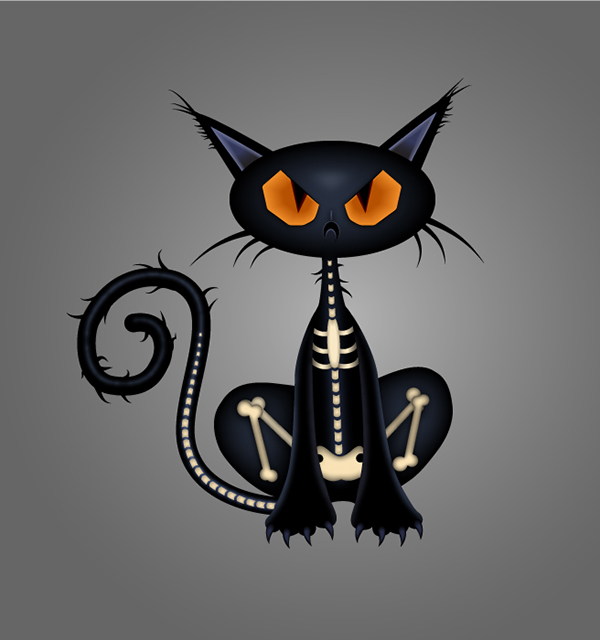 How to Draw a Spooky Black Cat Character in Adobe Illustrator