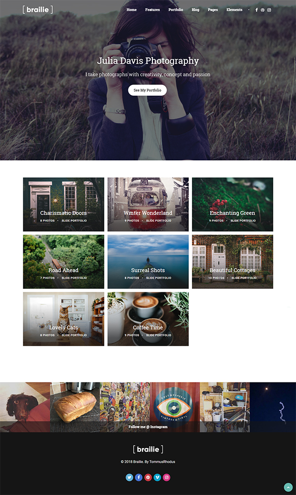 Photography | Brailie Photography Responsive WordPress Theme for Photography