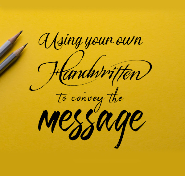 Handwritten Presentation Text