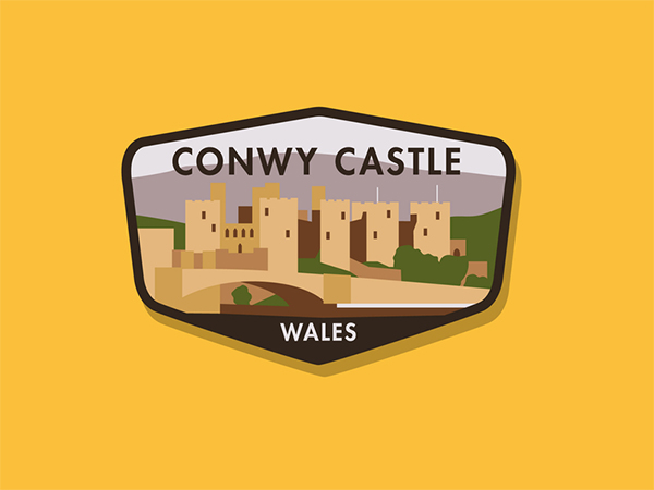Conwy Castle Badge Logo
