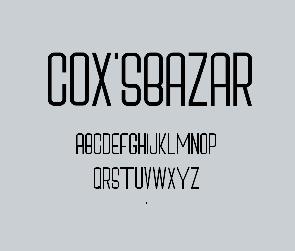 Coxs Bazar Font Letters
