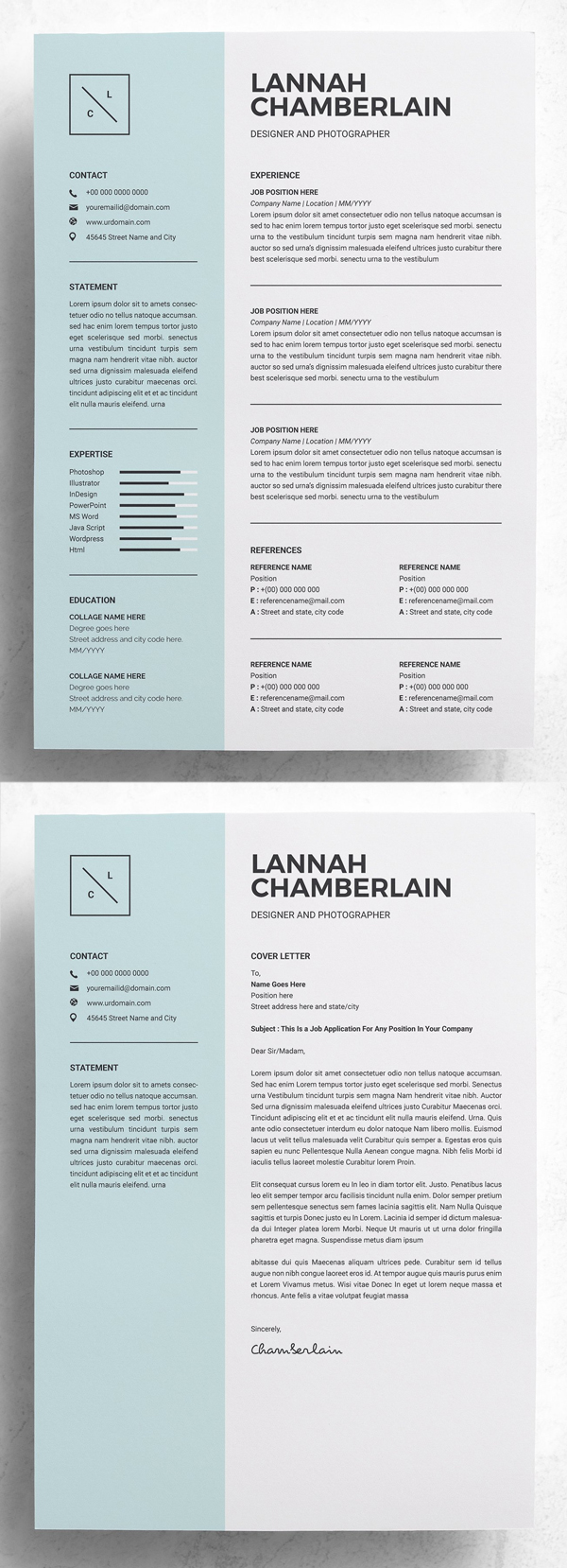 Clean Resume Template | 2 Pages