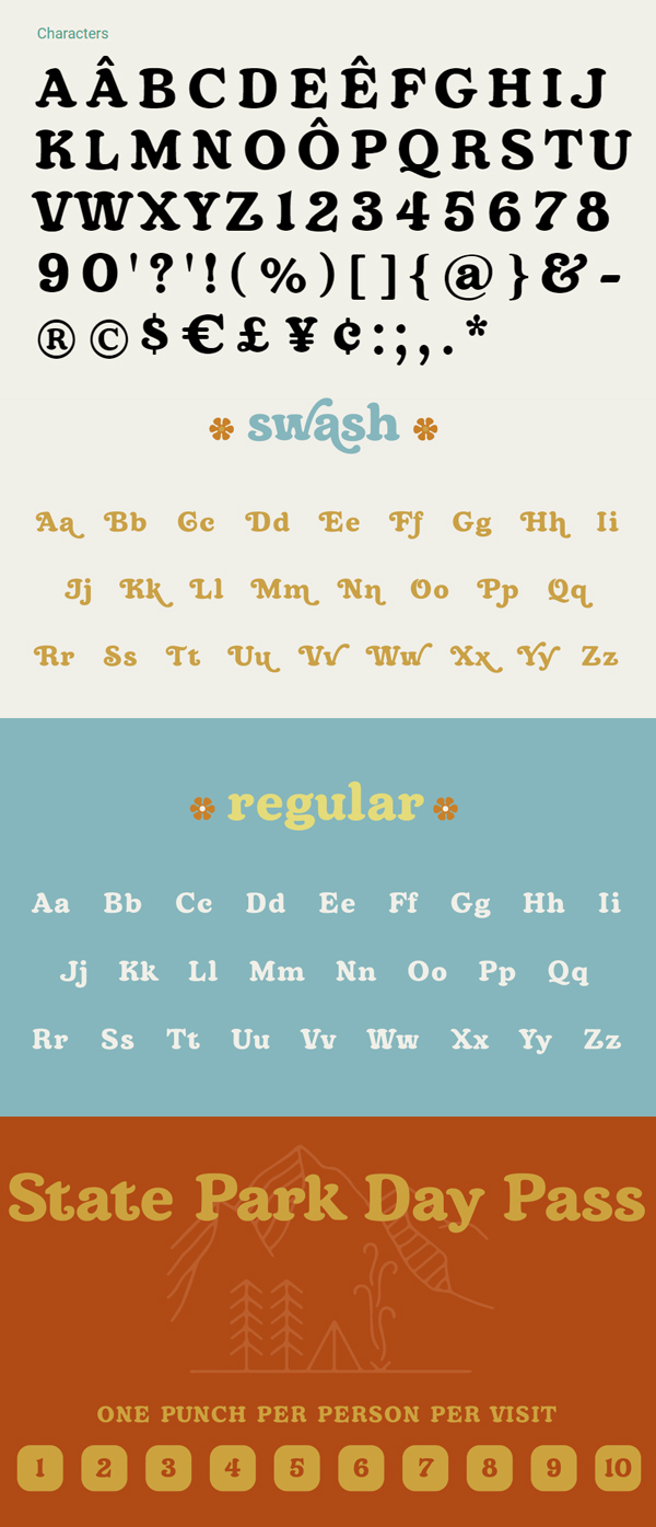 Topanga Font Letters