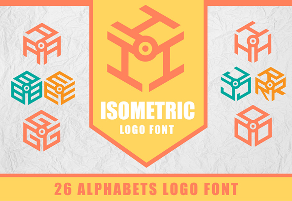 3D Isometric Logo Free Font