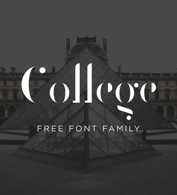 College Stencil Free Font