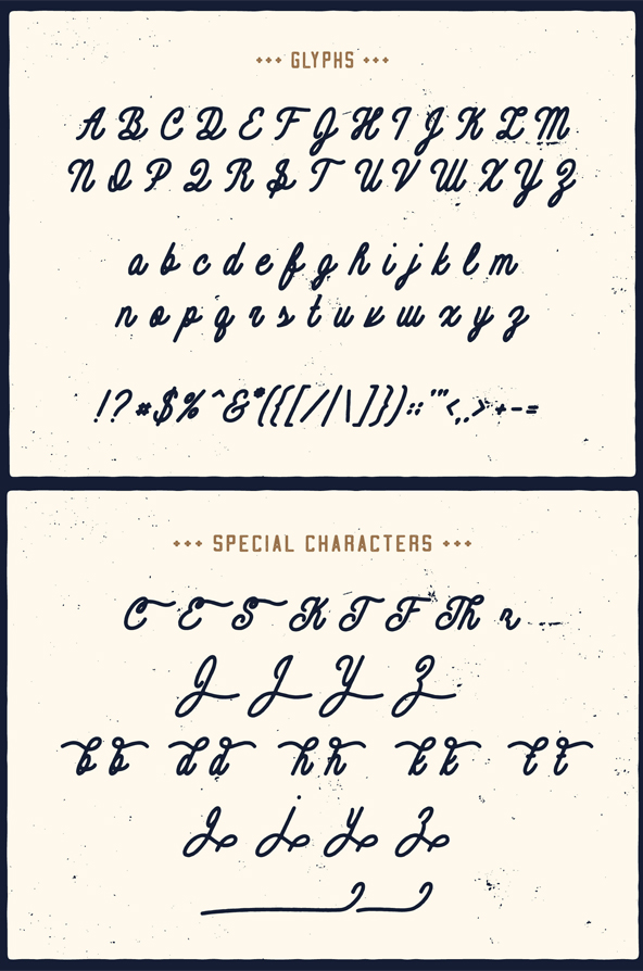Contraband Monoline Script Font Letters