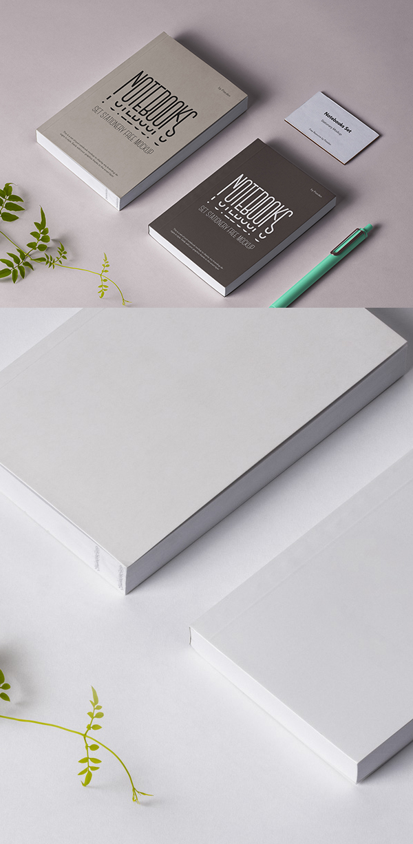 Free Psd Notebook Stationery Mockup Template