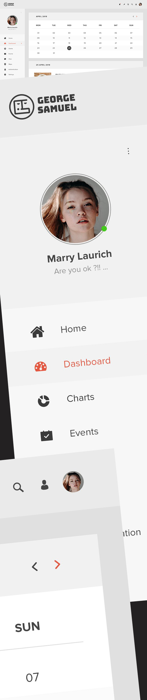 Free Calendar Dashboard UI Design