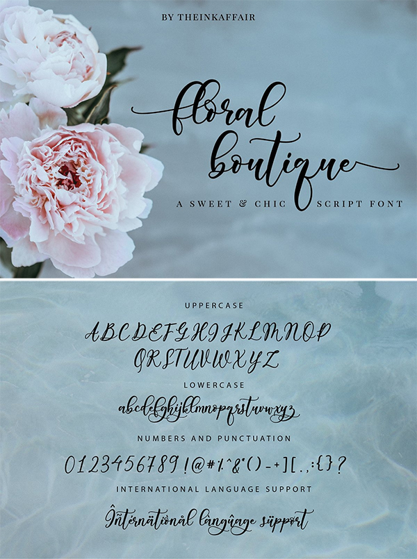 Floral Boutique Calligraphy Font