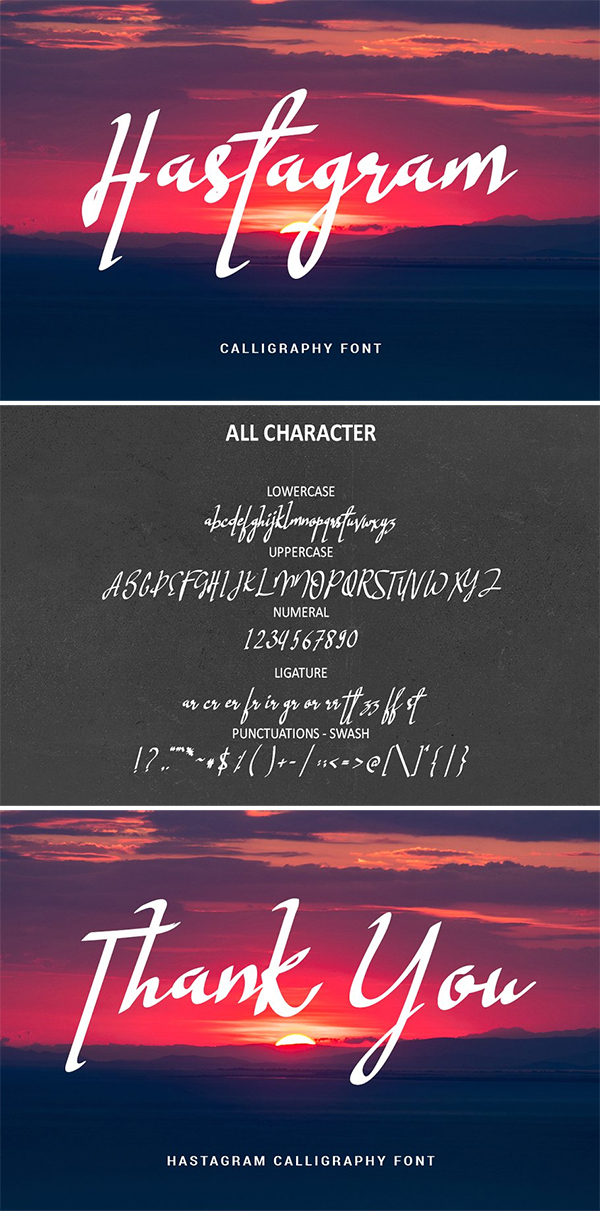 Hastagram - Calligraphy Font