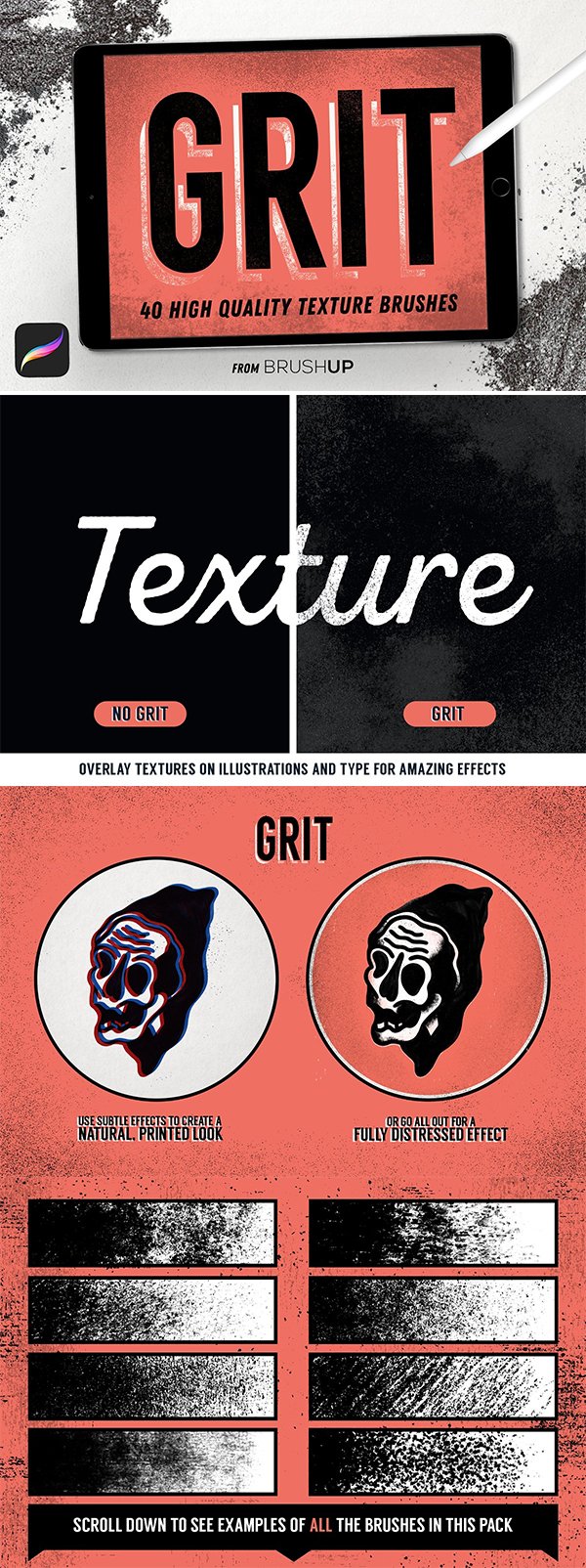 GRIT Texture Brushes for Procreate