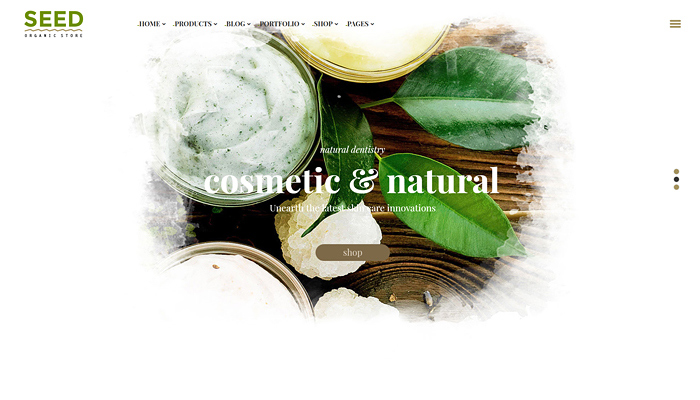 Organic Green WordPress Website Templates iDevie