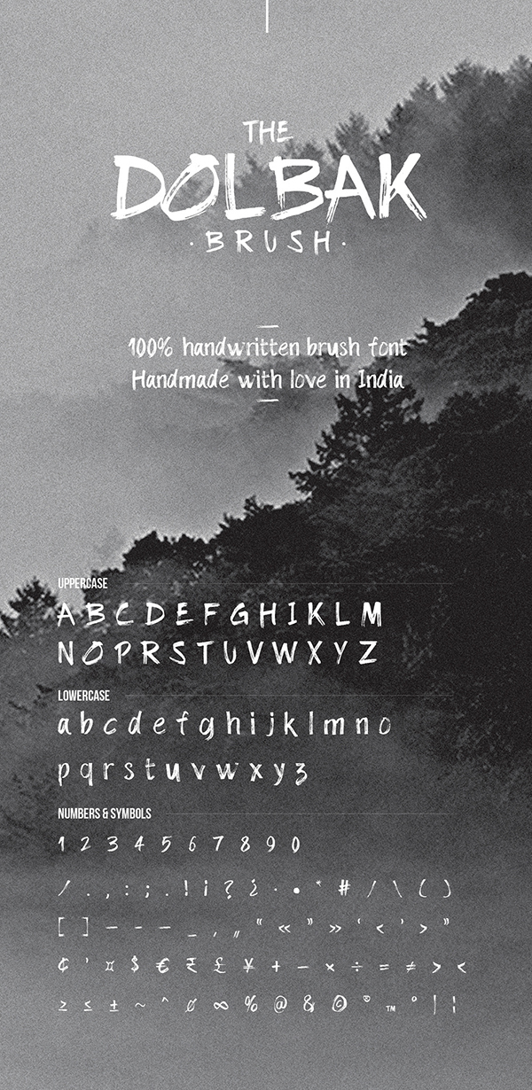 The Dolbak Handwritten Brush Free Font - 50 Best Free Brush Fonts