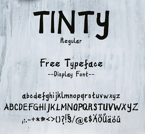Tinty Font Letters