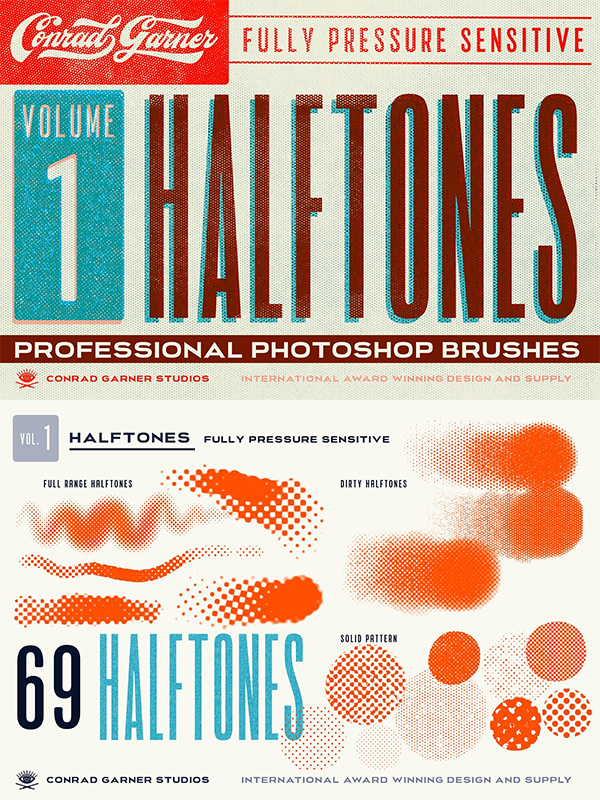 Halftone Brushes - Photoshop