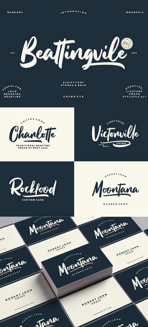 Beattingvile Script Free Font