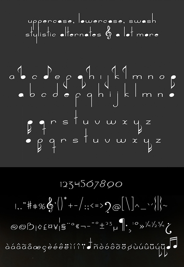 Nada Free Font Letters
