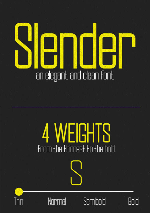Slender Free Font